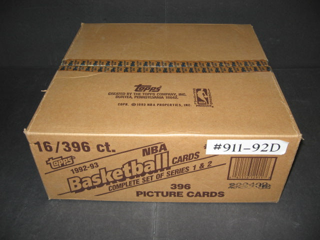1992/93 Topps Basketball Factory Set Case (16 Sets)