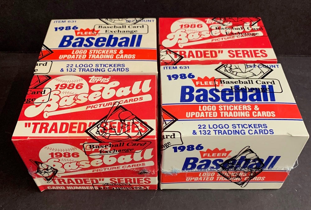 Flash Sale Friday:  (2) 1986 Fleer Baseball Update Factory Sets (FASC) & (2) 1986 Topps Baseball Traded Factory Sets (FASC)
