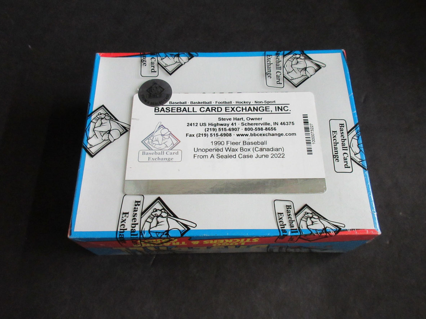 1990 Fleer Baseball Unopened Wax Box (Canadian) (FASC)