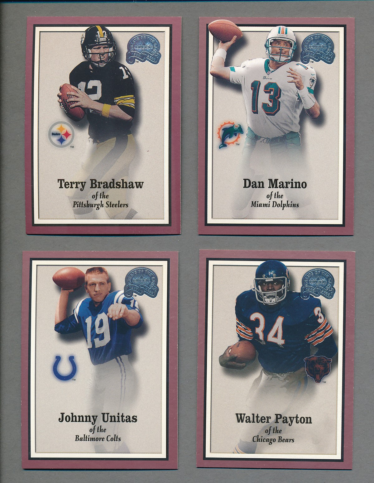 2000 Fleer Greats of the Game Football Complete Set (100) NM/MT MT