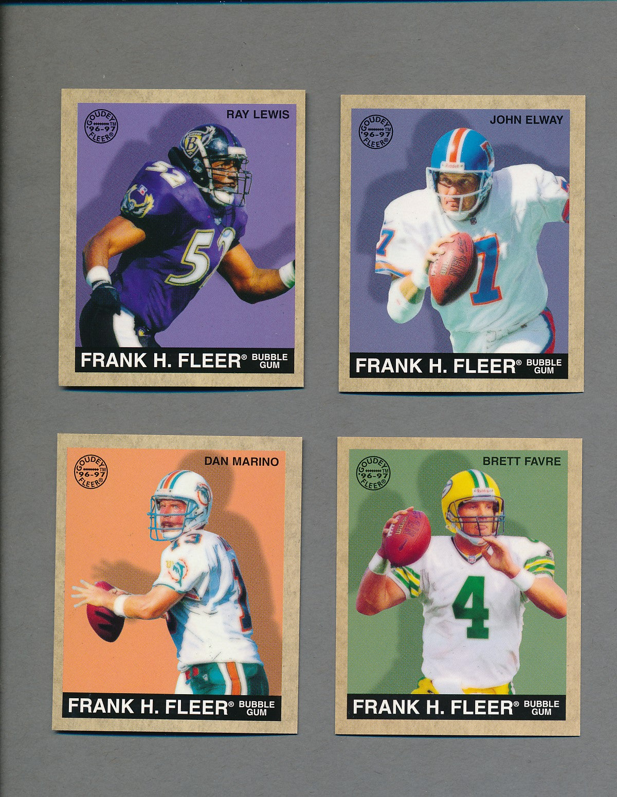1997 Fleer Goudey Football Complete Set (w/ Inserts) (150) NM/MT MT