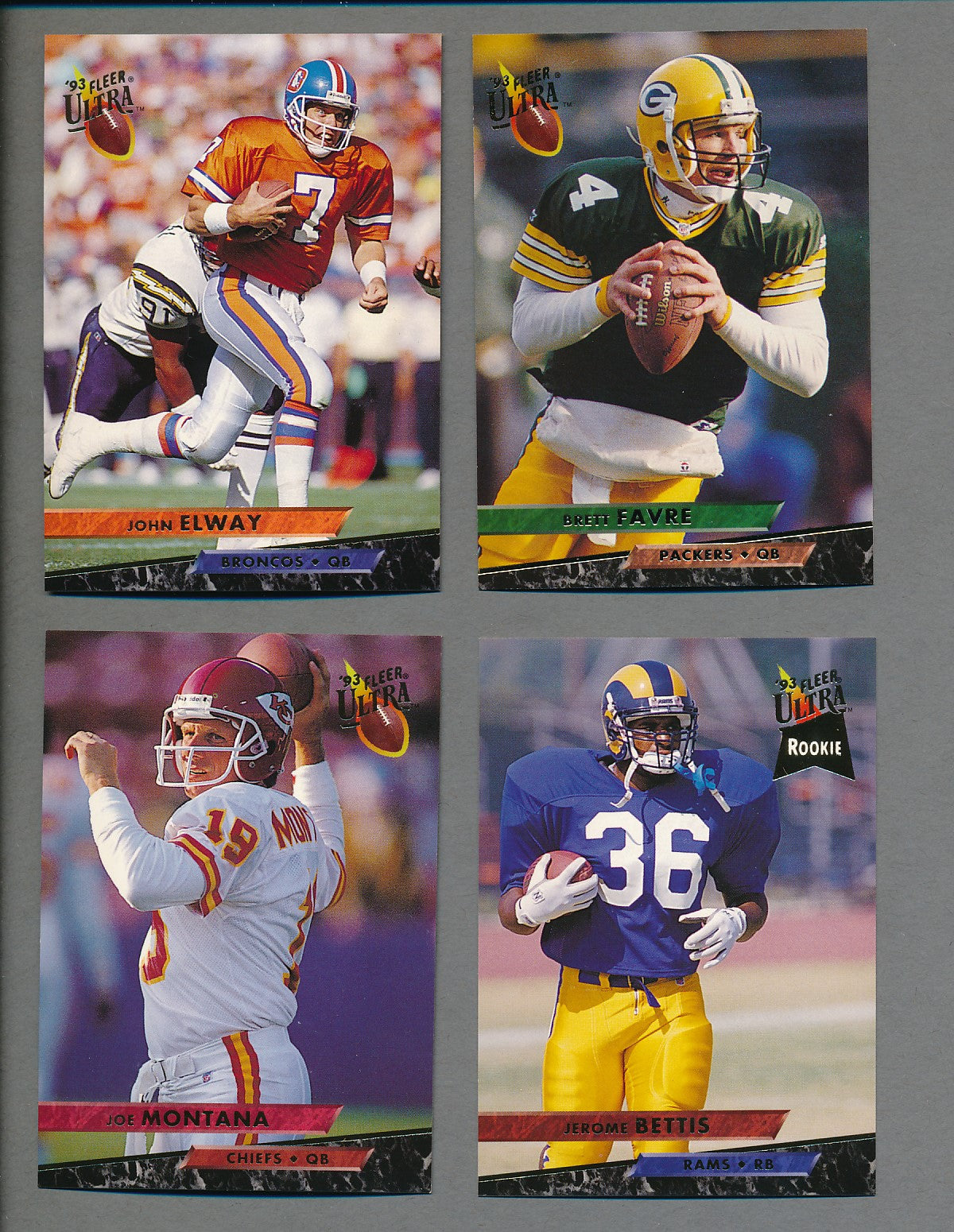 1993 Fleer Ultra Football Complete Set (w/ Inserts) (500) NM/MT MT