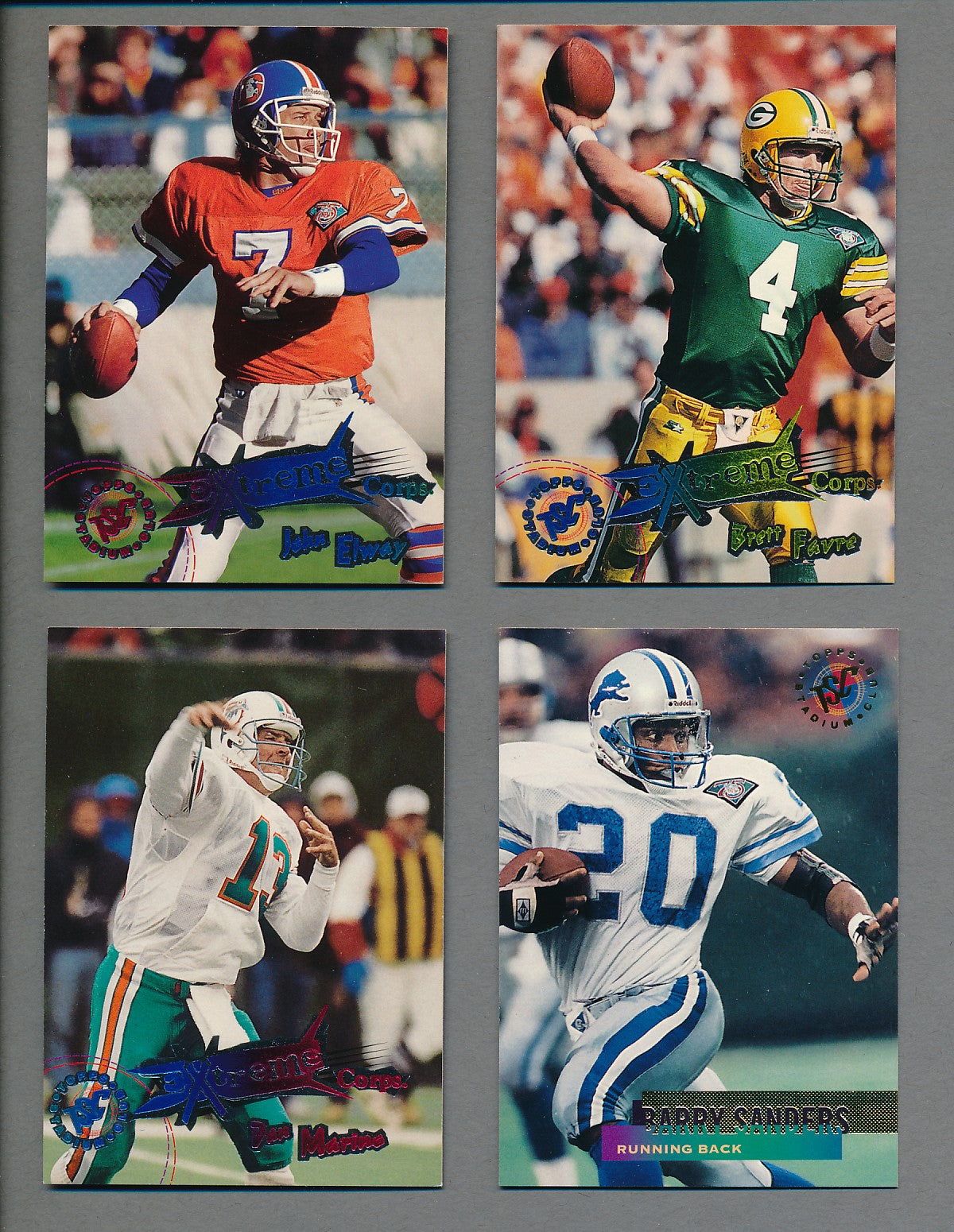 1995 Topps Stadium Club Football Complete Set (450) NM/MT MT
