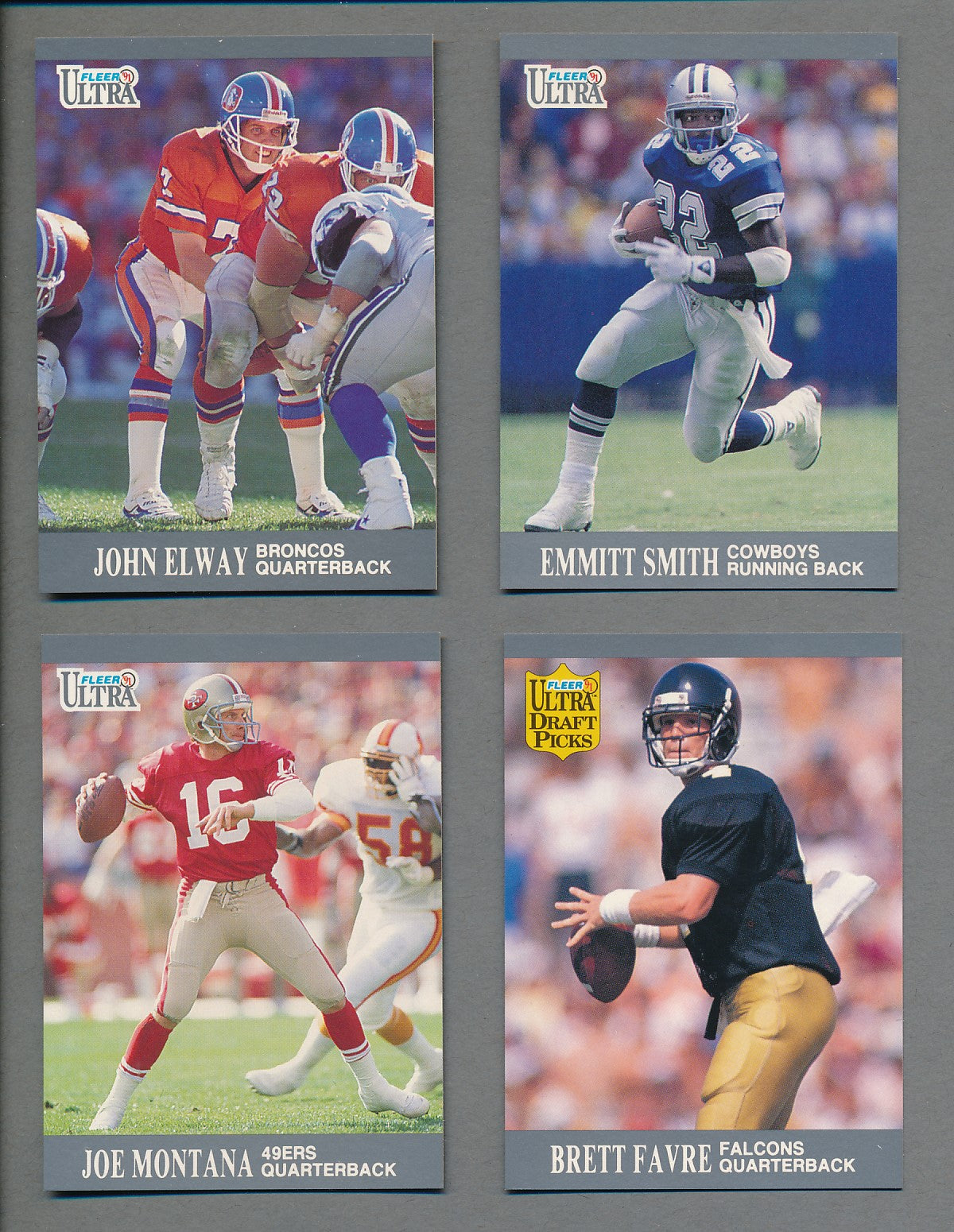 1991 Fleer Ultra Football Complete Set (w/ Inserts) (300) NM/MT MT