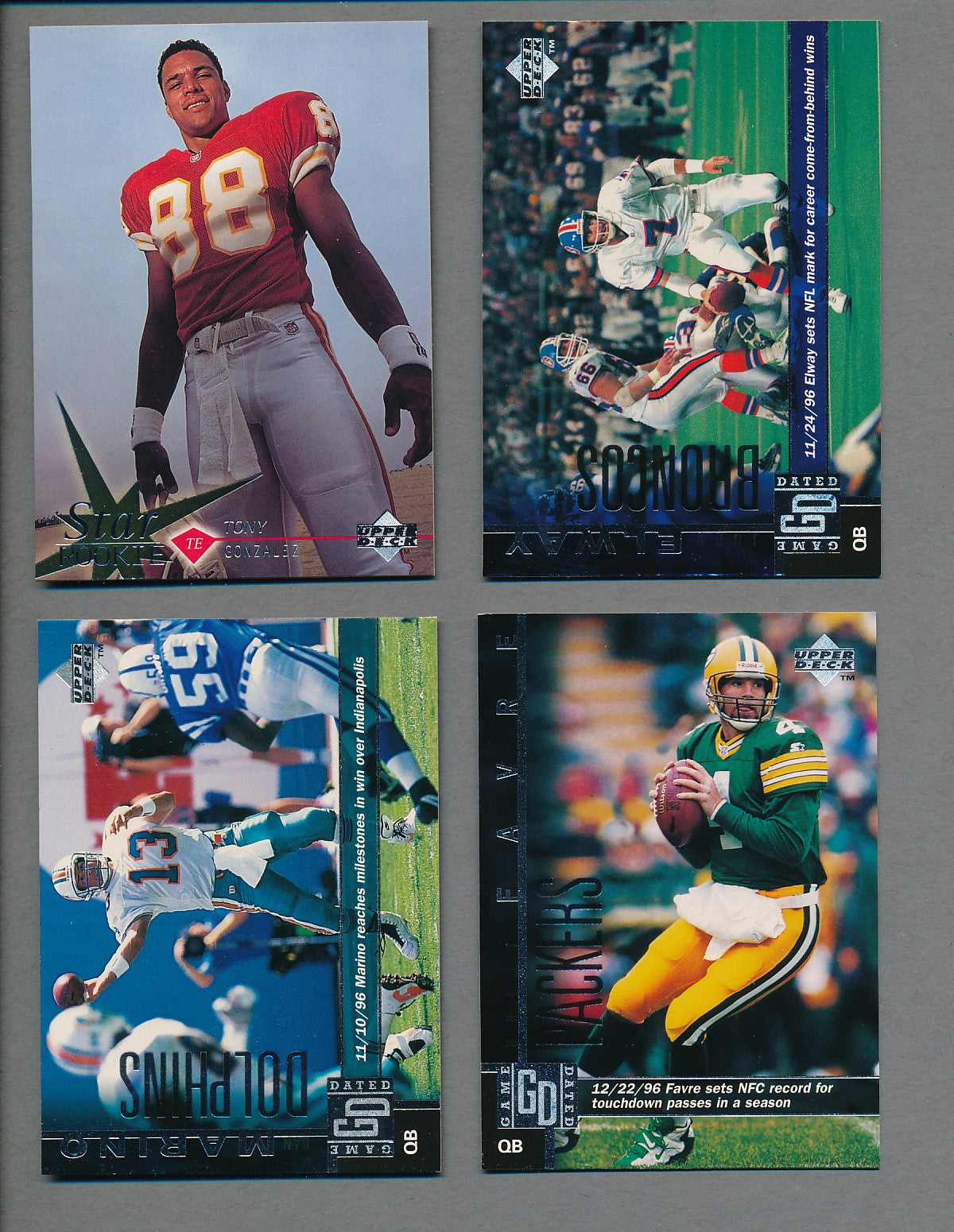 1997 Upper Deck Football Complete Set (300) NM/MT MT