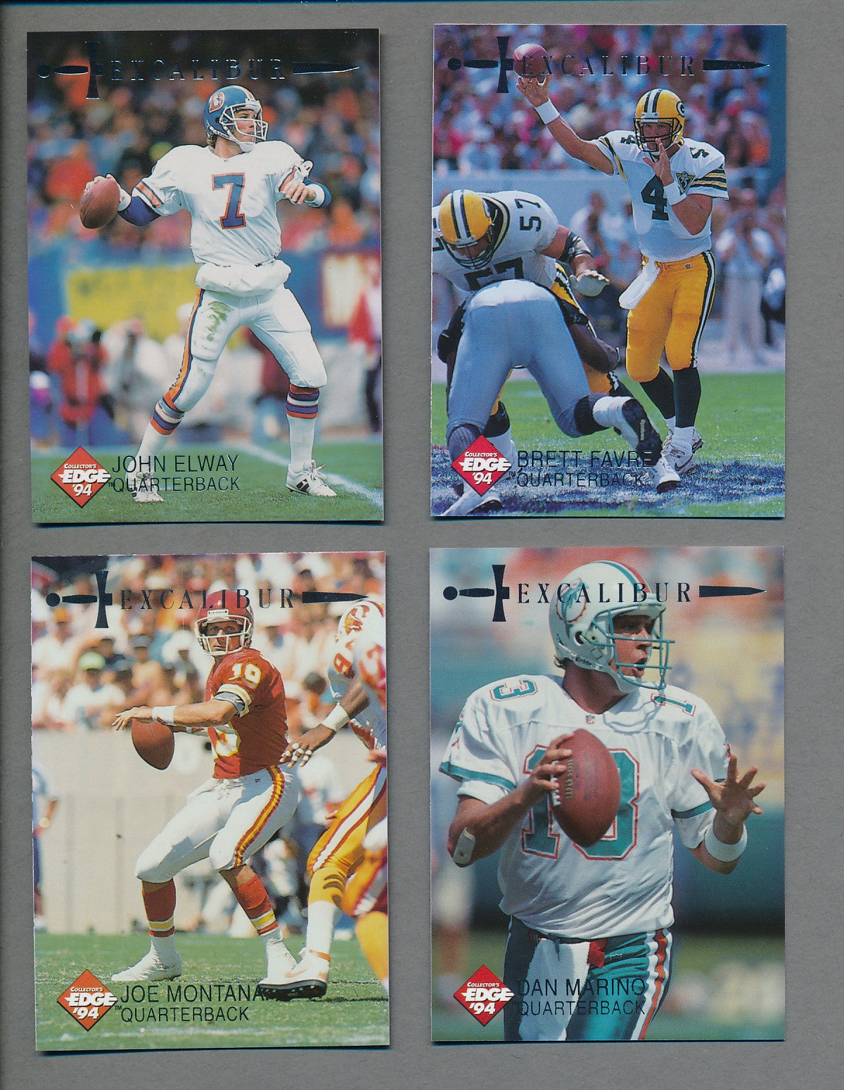 1994 Collector's Edge Excalibur Football Complete Set (75) NM/MT MT