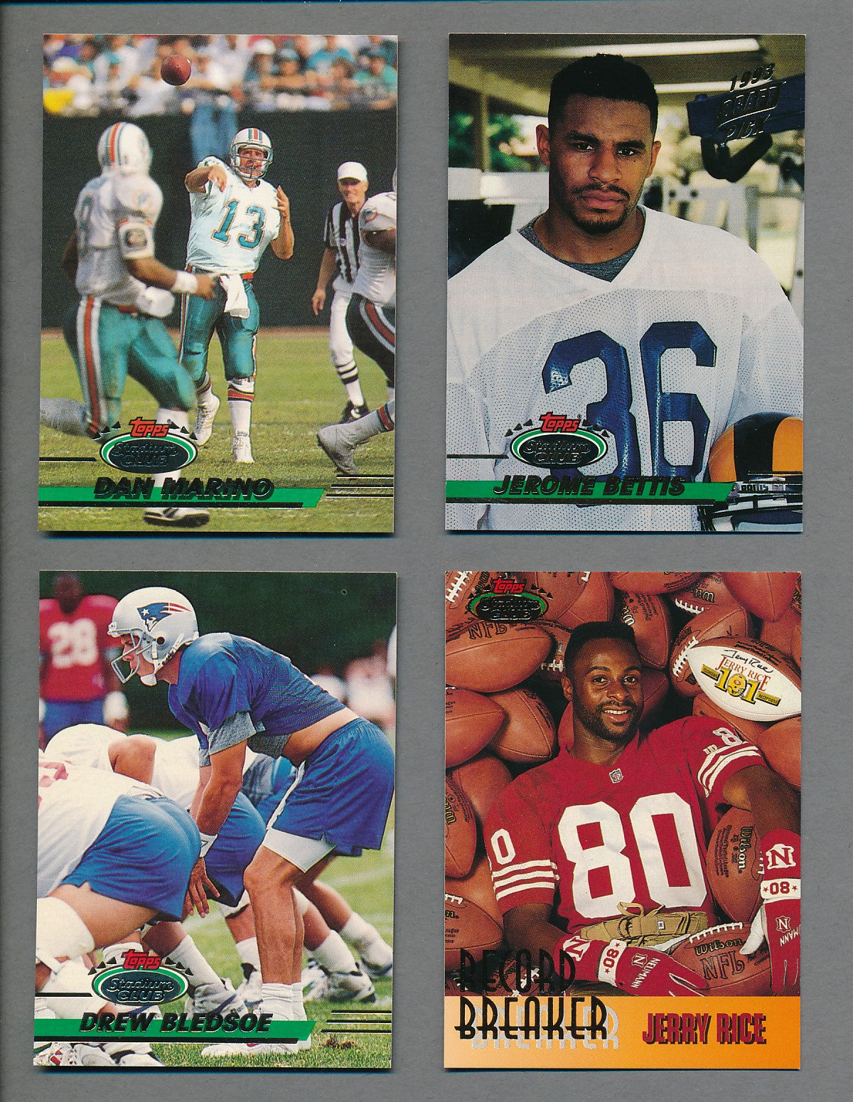 1993 Topps Stadium Club Football Complete Set (w/ Inserts) (550) NM/MT MT