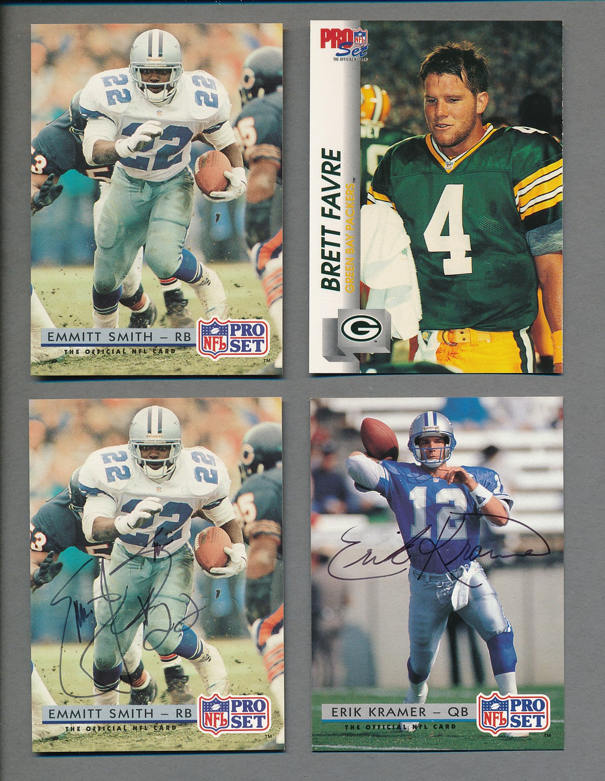 1992 Pro Set Football Complete Set (w/ Inserts) (700) (Emmitt Smith Autograph) NM/MT MT