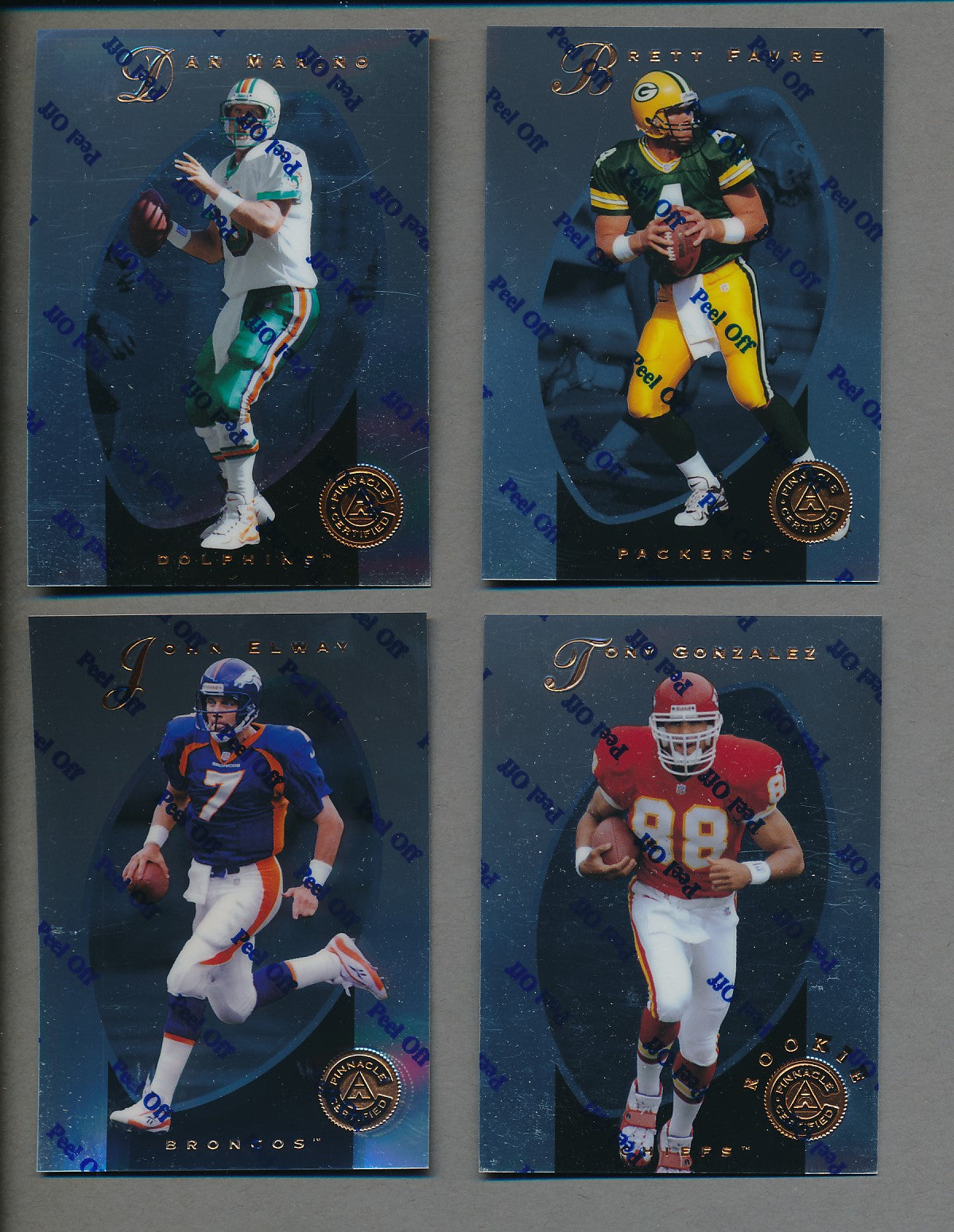 1997 Pinnacle Certified Football Complete Set (150)