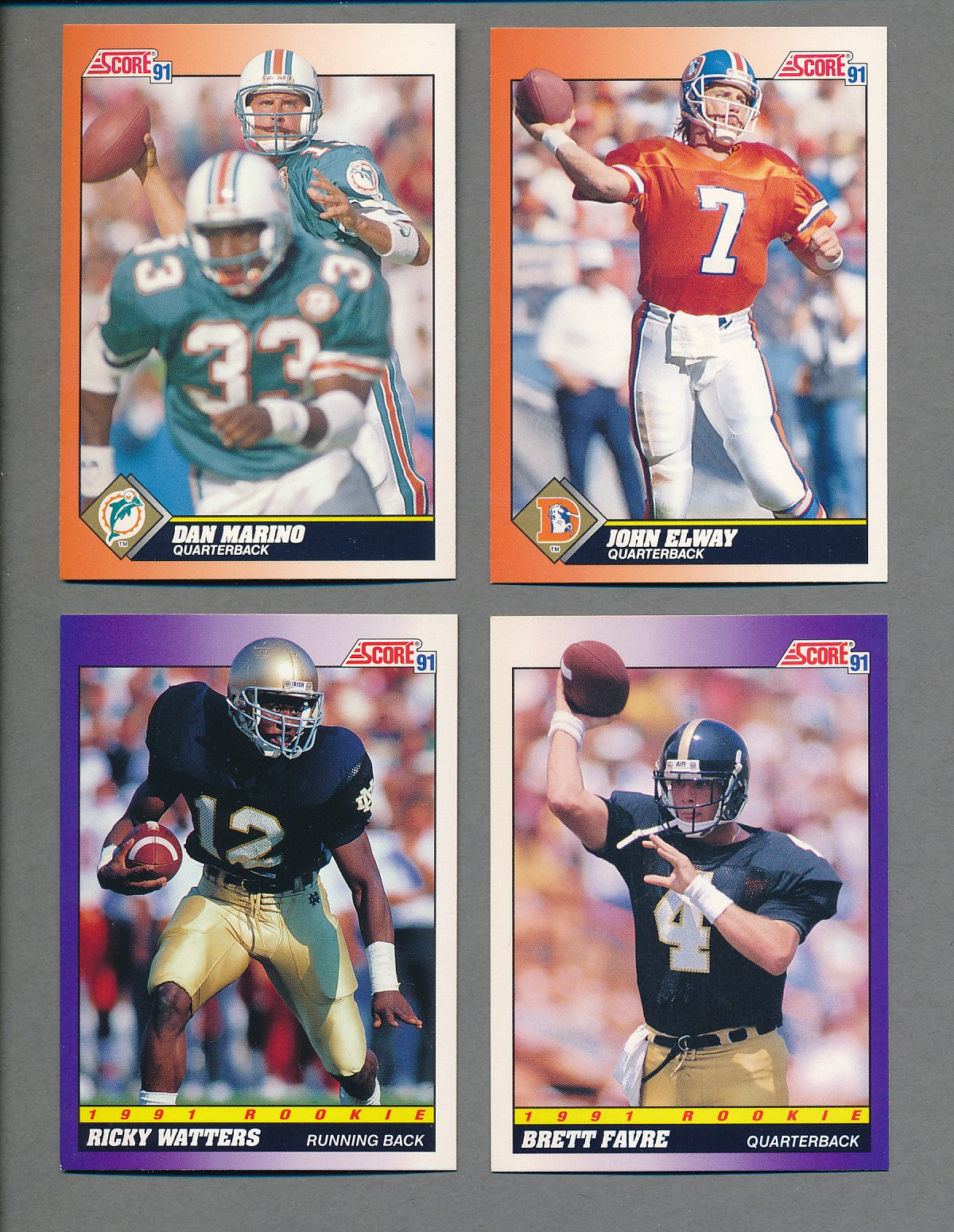 1991 Score Football Complete Set (686) NM/MT MT