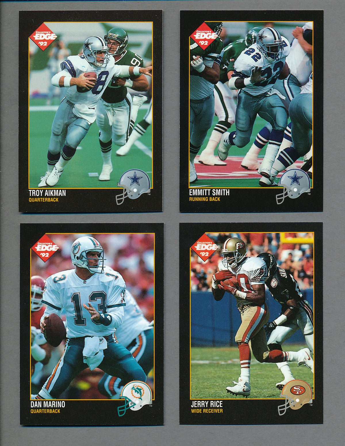 1992 Collector's Edge Football Complete Set (250) NM/MT MT
