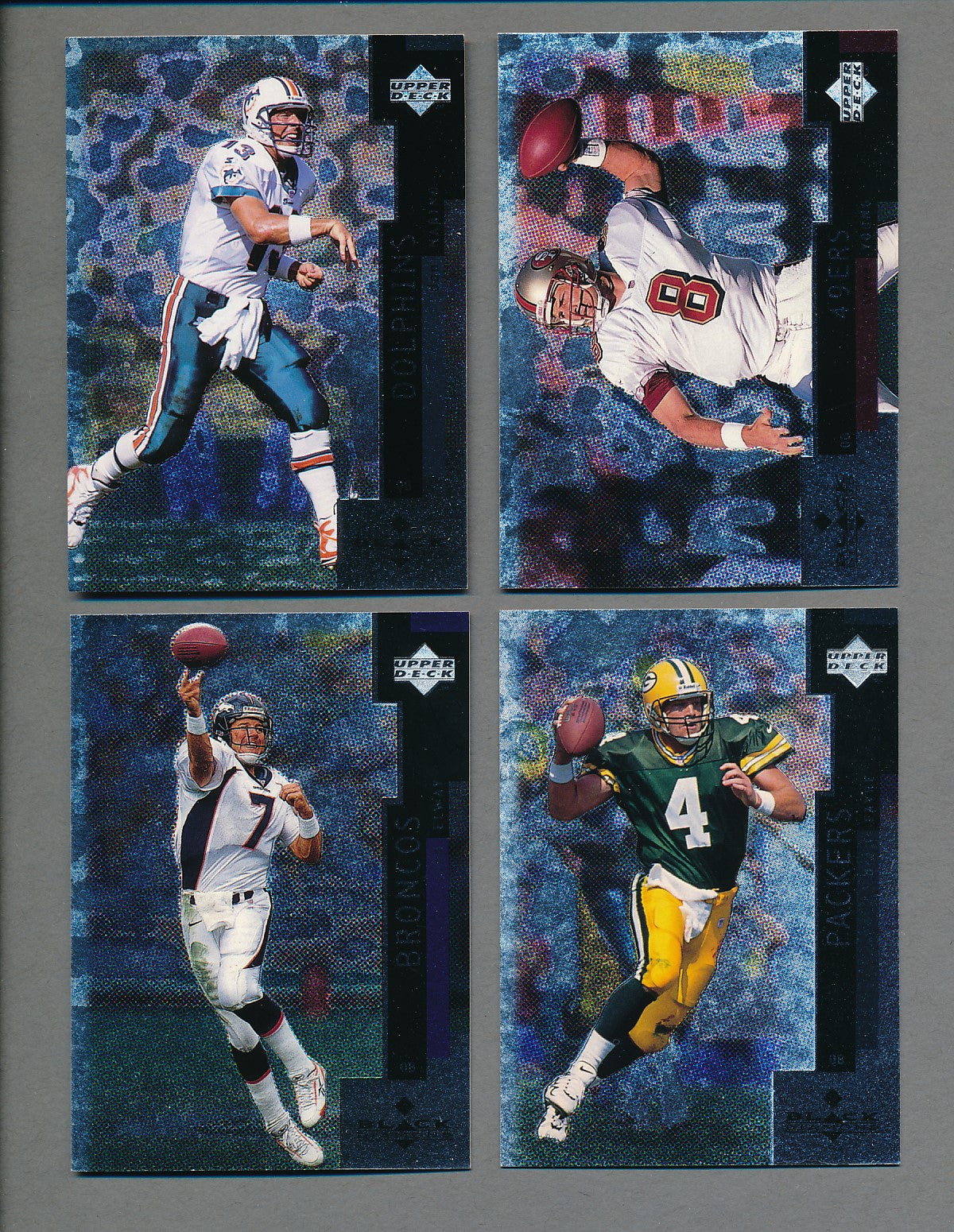 1998 Upper Deck Black Diamond Football Complete Set (150) NM/MT MT