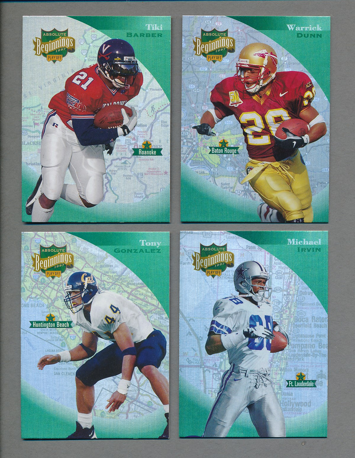 1997 Playoff Absolute Football Complete Green Set (100) NM/MT MT