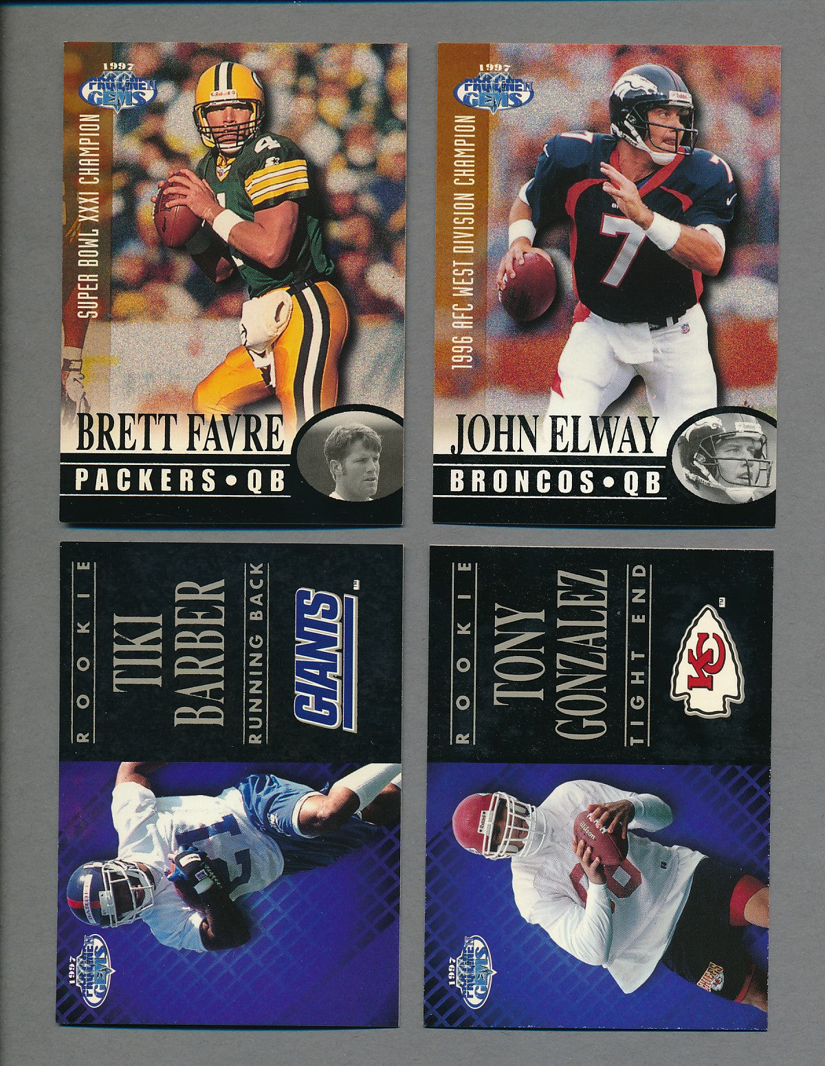 1997 Pro Line Gems Football Complete Set (100) NM/MT MT