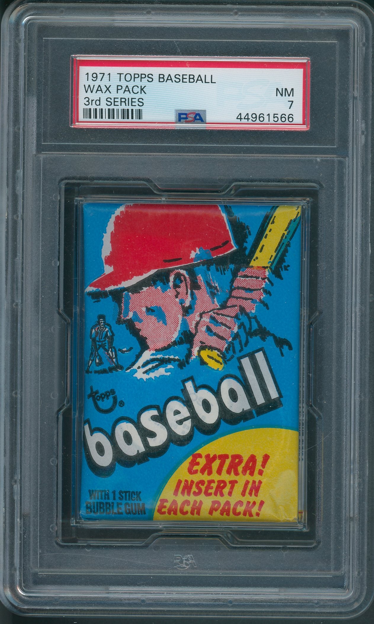 1971 Topps Baseball Unopened 3rd Series Wax Pack PSA 7