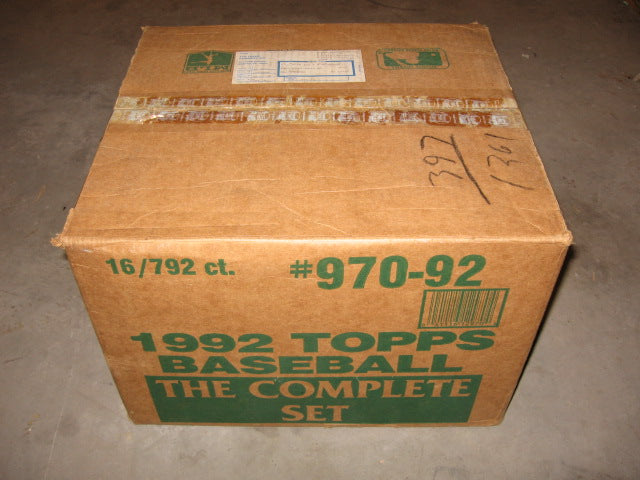 1992 Topps Baseball Factory Set Case (RWB) (16 Sets)