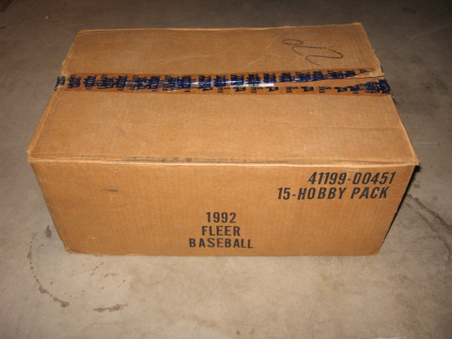 1992 Fleer Baseball Factory Set Case (Lumber Company) (15 Sets)