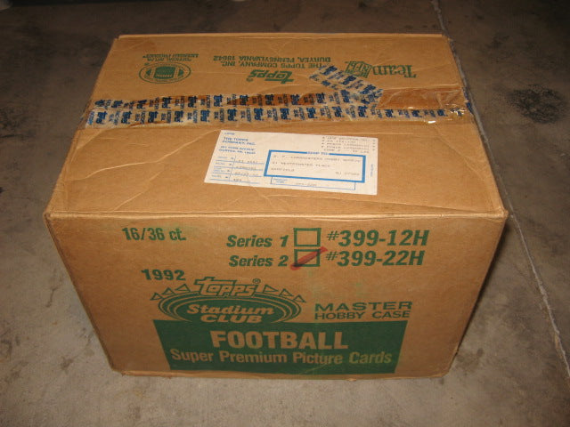 1992 Topps Stadium Club Football Series 2 Case (Hobby) (16 Box)