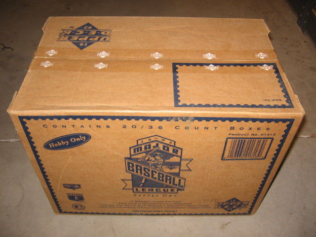 1993 Upper Deck Baseball Series 1 Case (Hobby) (20 Box)