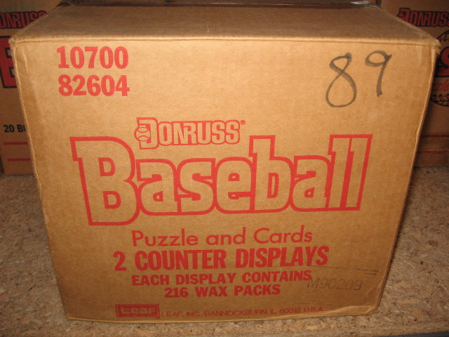 1989 Donruss Baseball Display Case (432 Packs) (Sealed)