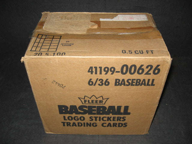1987 Fleer Baseball Unopened Wax Case (6 Box) (00626)