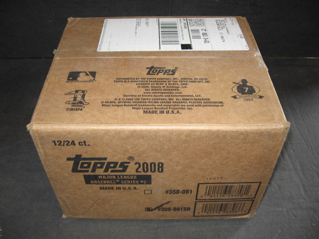 2008 Topps Baseball Series 1 Case (12 Box)