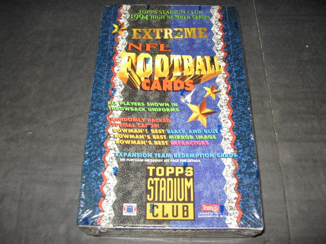 1994 Topps Stadium Club Football High Number Series Box