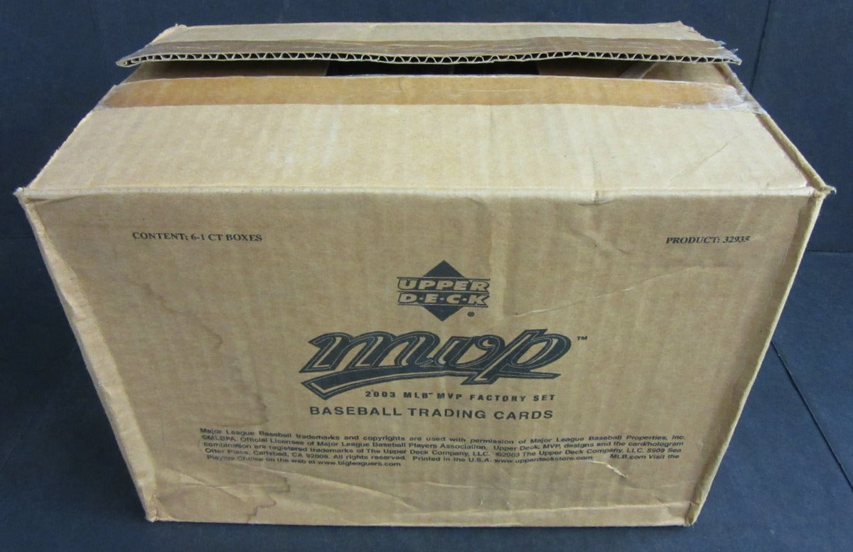 2003 Upper Deck MVP Baseball Factory Set Case (6 Sets)