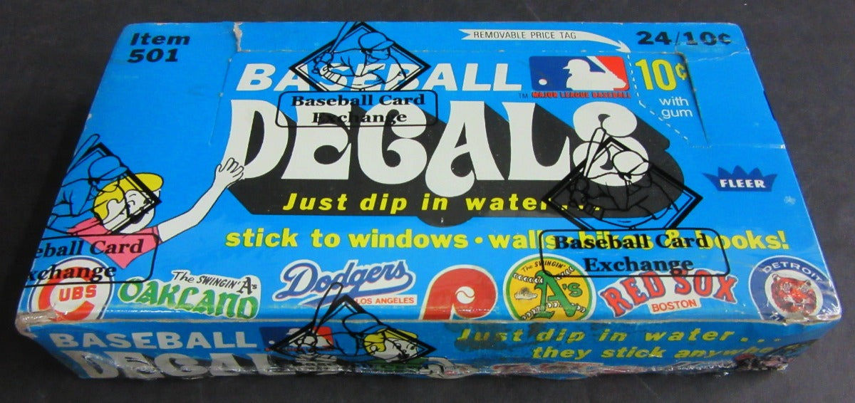 1971 1972 Fleer Baseball Decals Unopened Wax Box (BBCE)