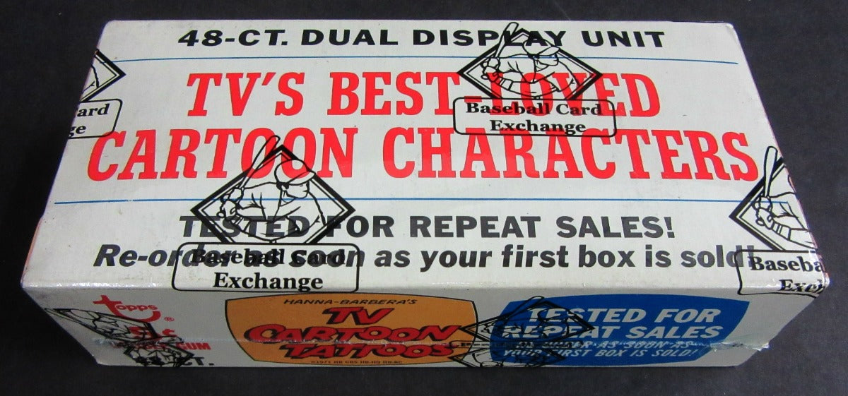 1971 Topps TV Cartoon Tattoos Unopened Dual Wax Box (BBCE)