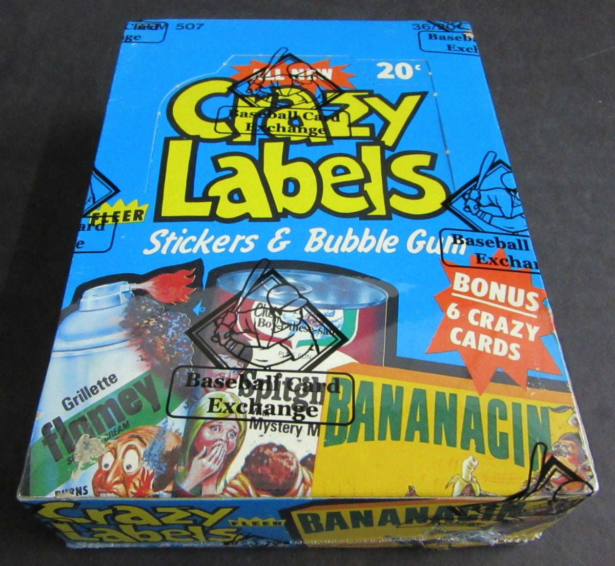 1979 Fleer Crazy Labels Unopened Wax Box (BBCE)