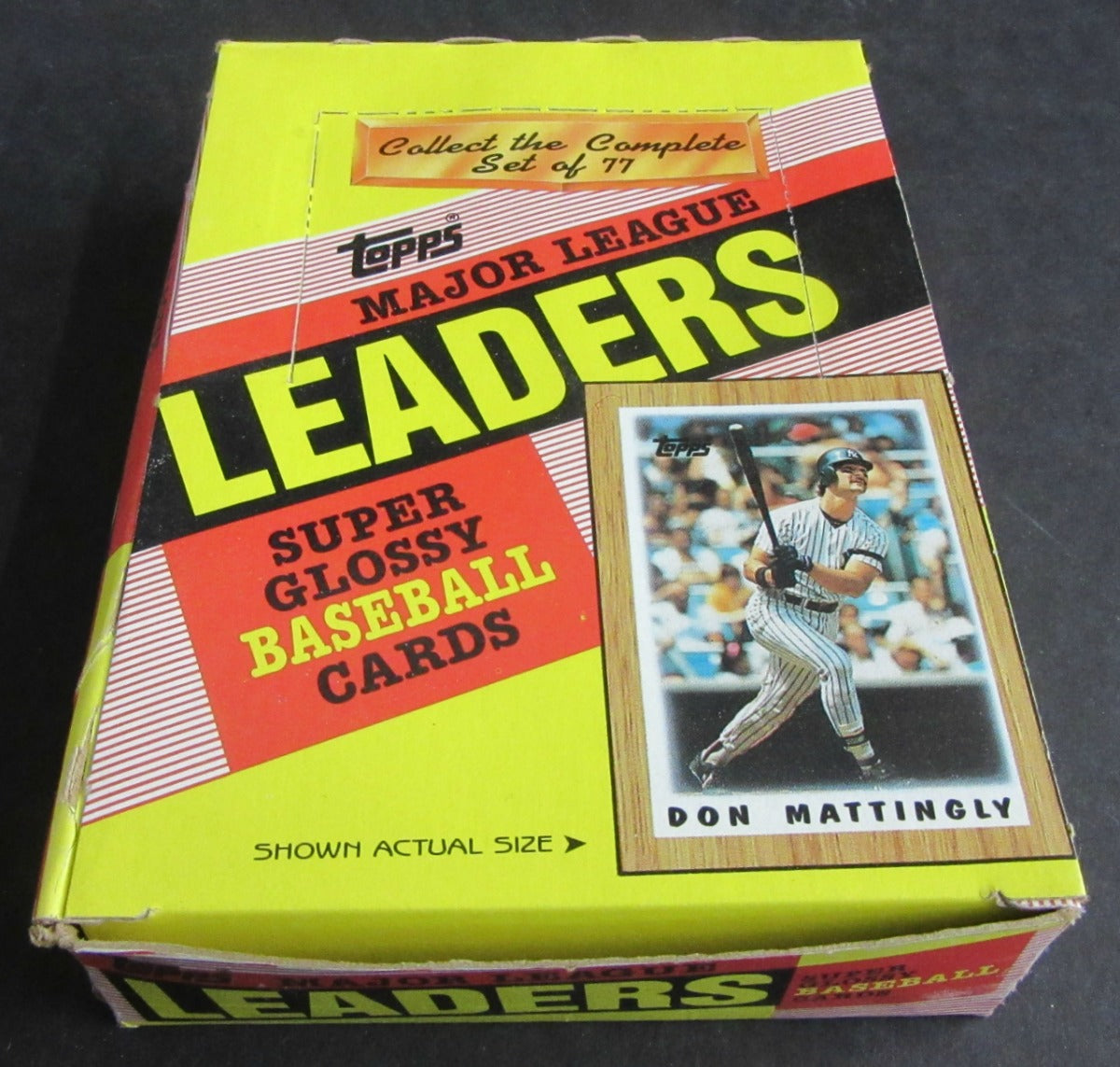 1987 Topps Major League Leaders Baseball Box