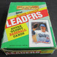 1989 Topps Major League Leaders Baseball Unopened Box