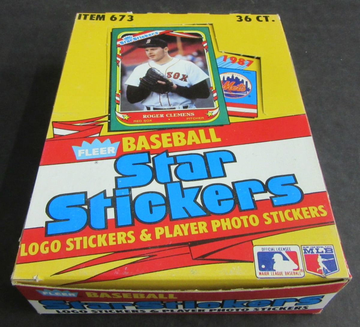 1987 Fleer Baseball Star Stickers Unopened Box