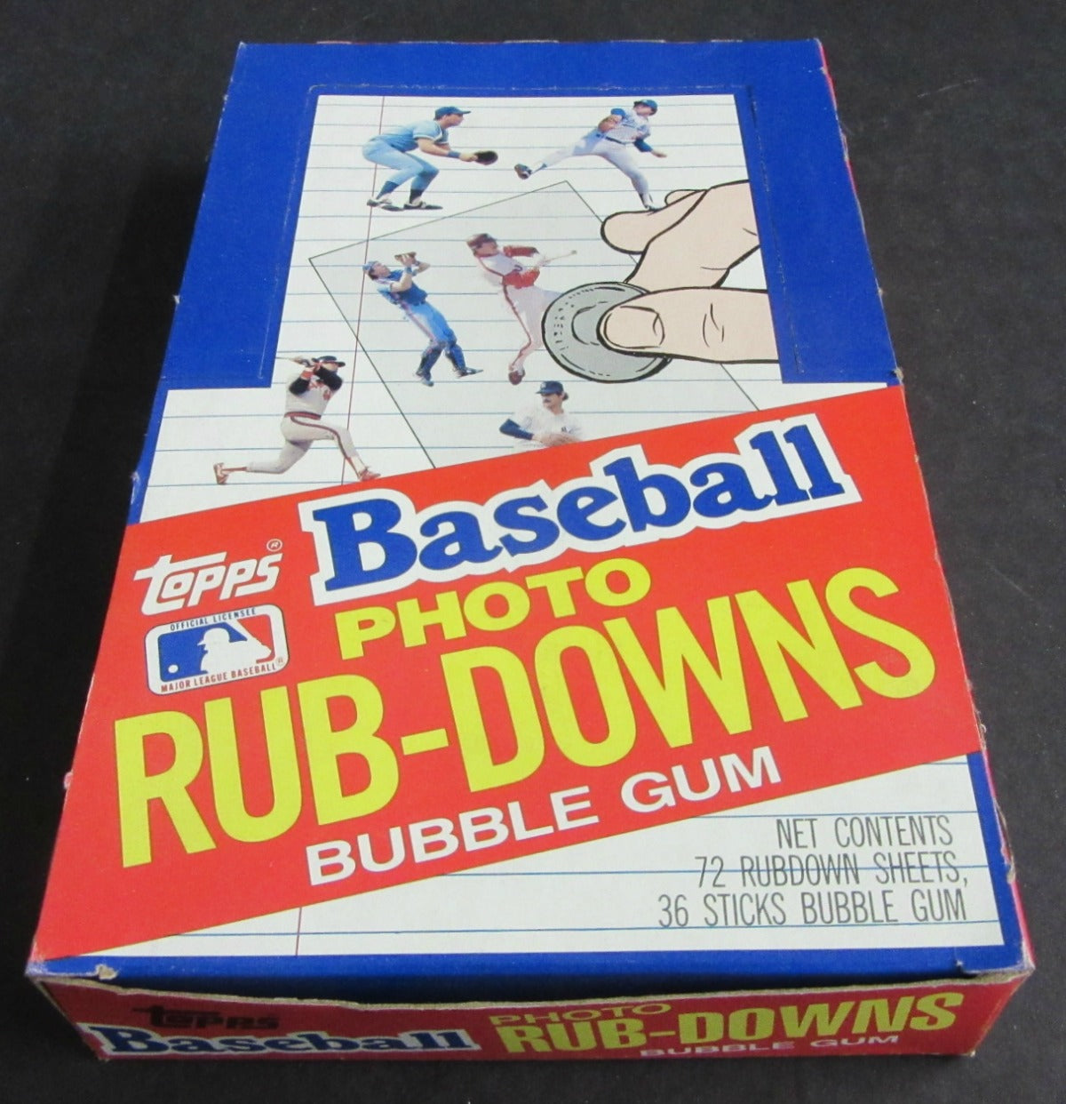 1984 Topps Photo Rub-Downs Baseball Unopened Box