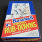 1984 Topps Photo Rub-Downs Baseball Unopened Box