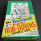 1985 Topps Photo Rub-Downs Baseball Unopened Box