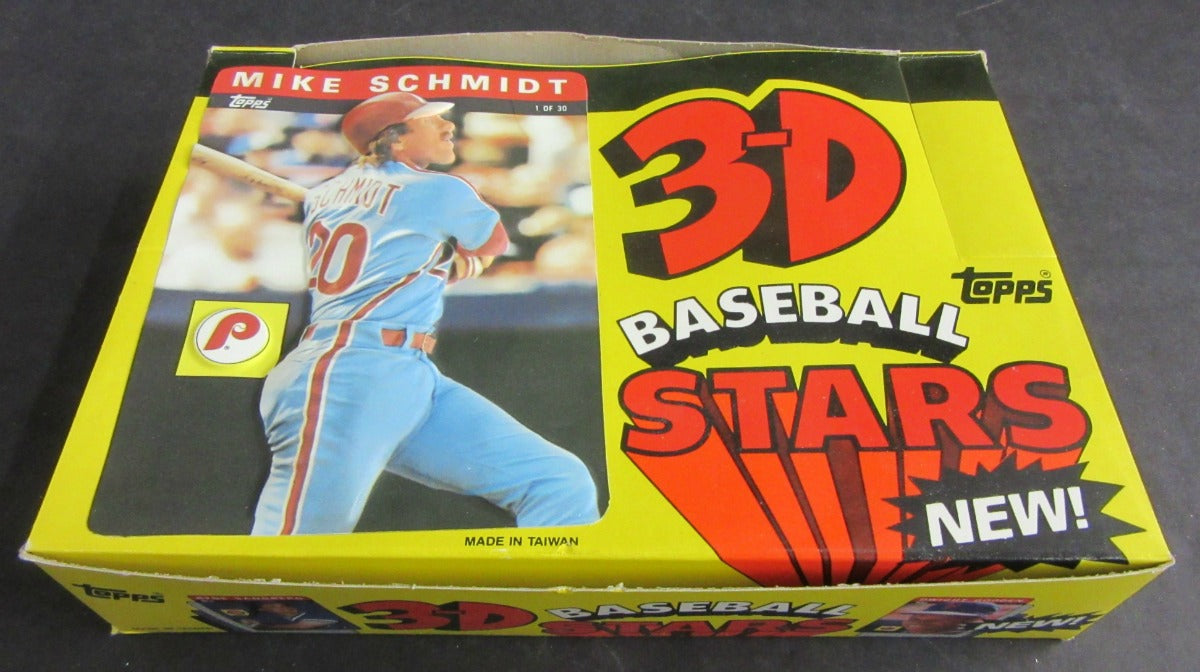 1985 Topps Baseball 3-D Stars Unopened Box