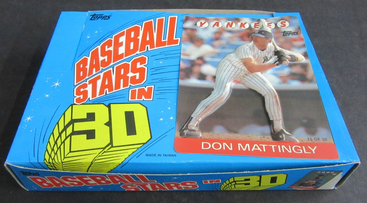 1986 Topps Baseball 3-D Stars Unopened Box