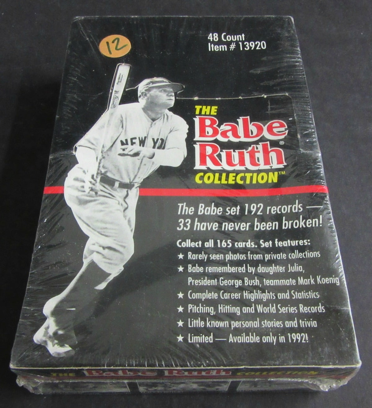 1992 Megacards The Babe Ruth Collection Baseball Box