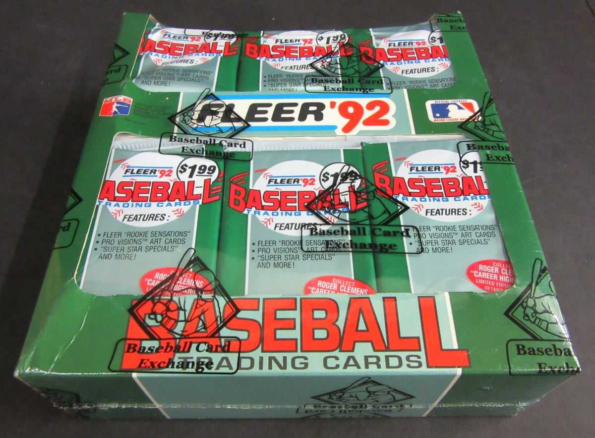 1992 Fleer Baseball Unopened Jumbo Box (Rookie Sensations) (FASC)