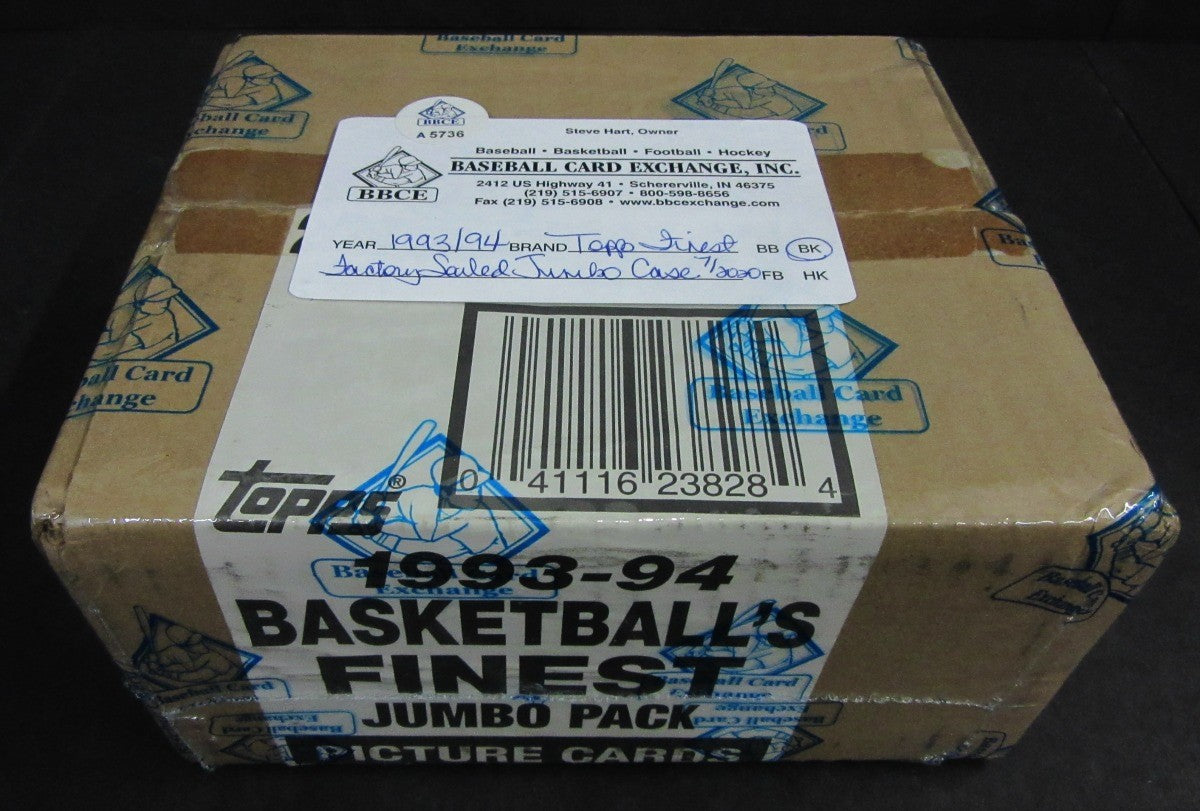 1993/94 Topps Finest Basketball Jumbo Case (2 Box) (BBCE)