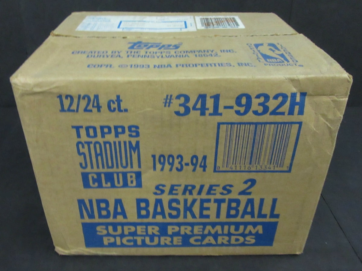 1993/94 Topps Stadium Club Basketball Series 2 Case (Hobby) (12 Box)