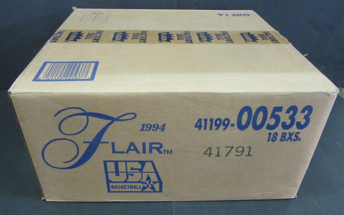 1994 1994/95 Fleer Flair USA Basketball Case (18 Box)
