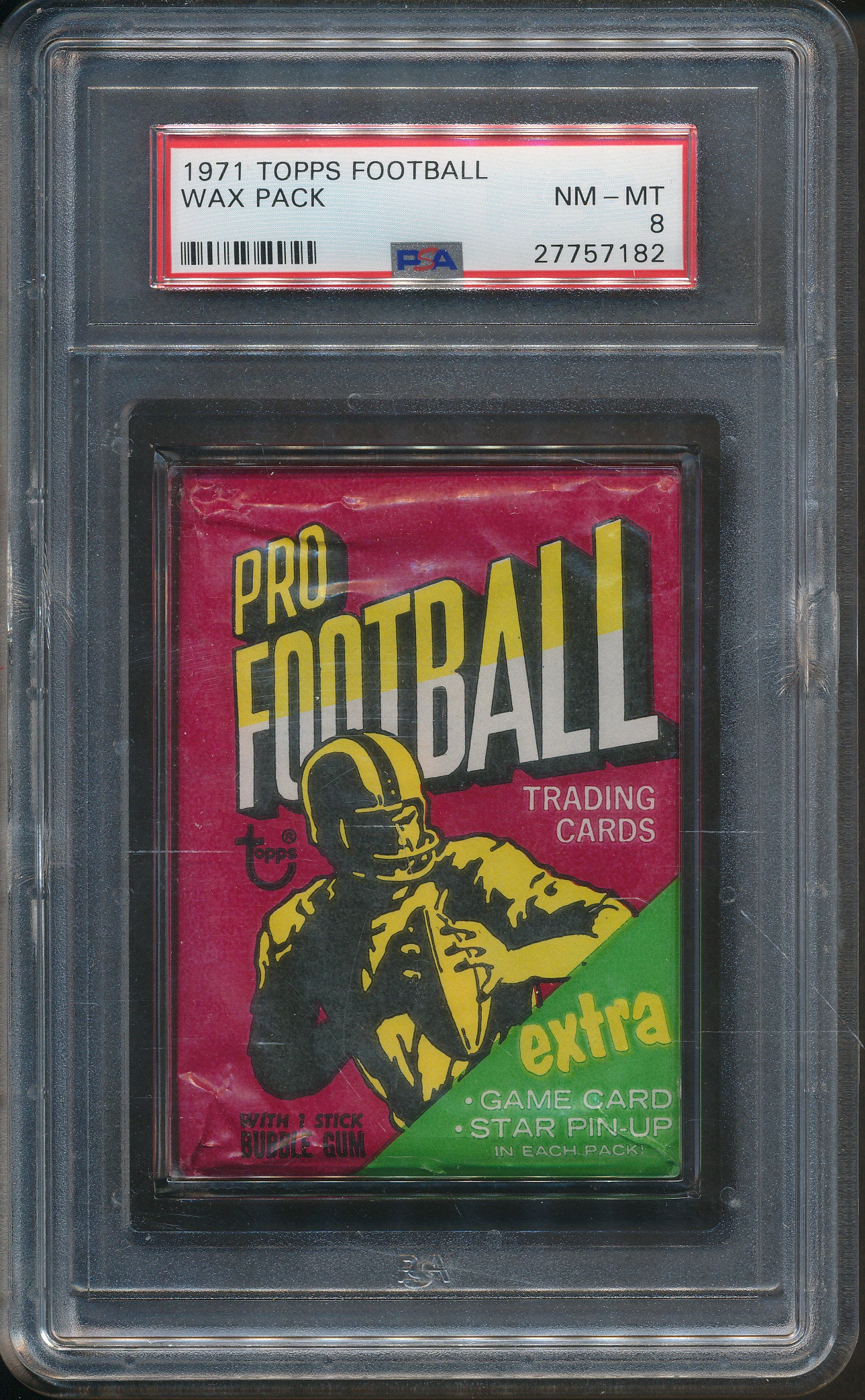 1971 Topps Football Unopened Wax Pack PSA NM/MT 8