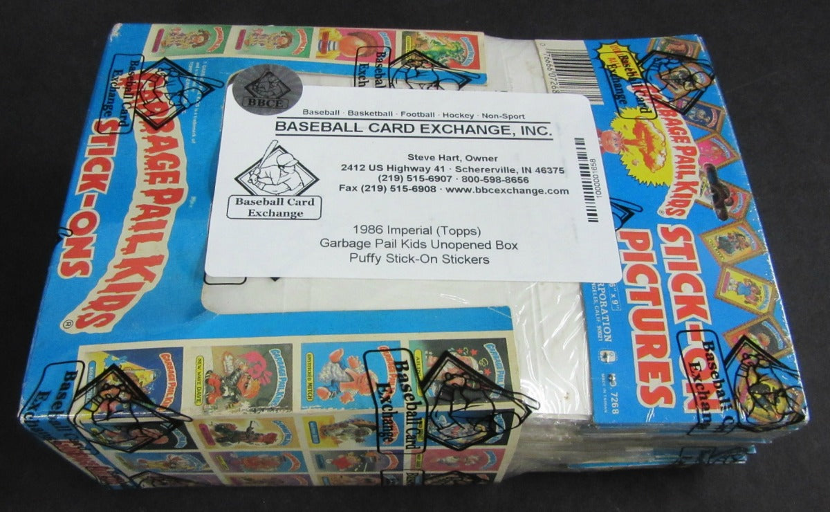 1986 Topps Garbage Pail Kids Puffy Stickers Unopened Box (BBCE)