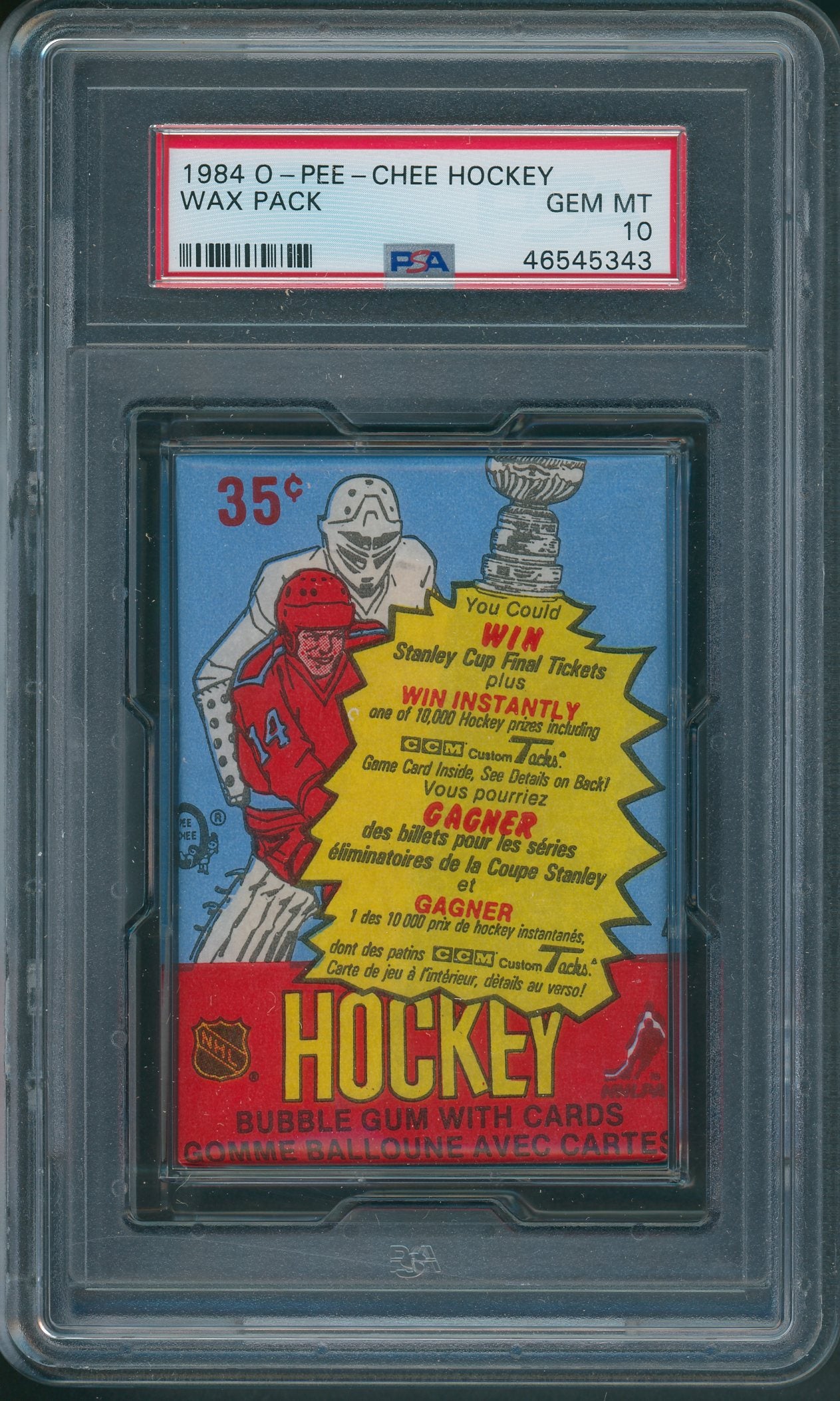 1984/85 OPC O-Pee-Chee Hockey Unopened Wax Pack PSA 10