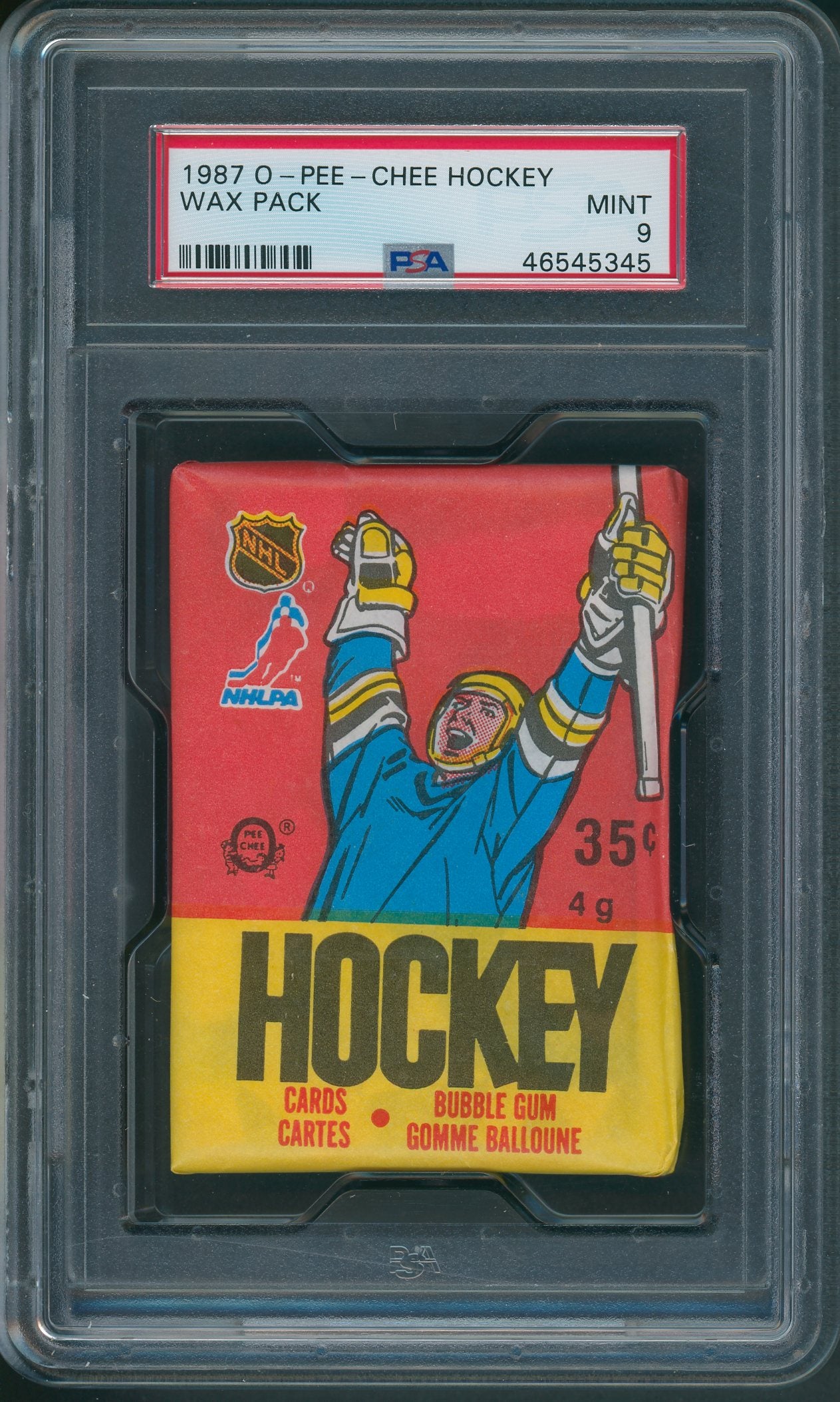 1987 1987/88 OPC O-Pee-Chee Hockey Unopened Wax Pack PSA 9