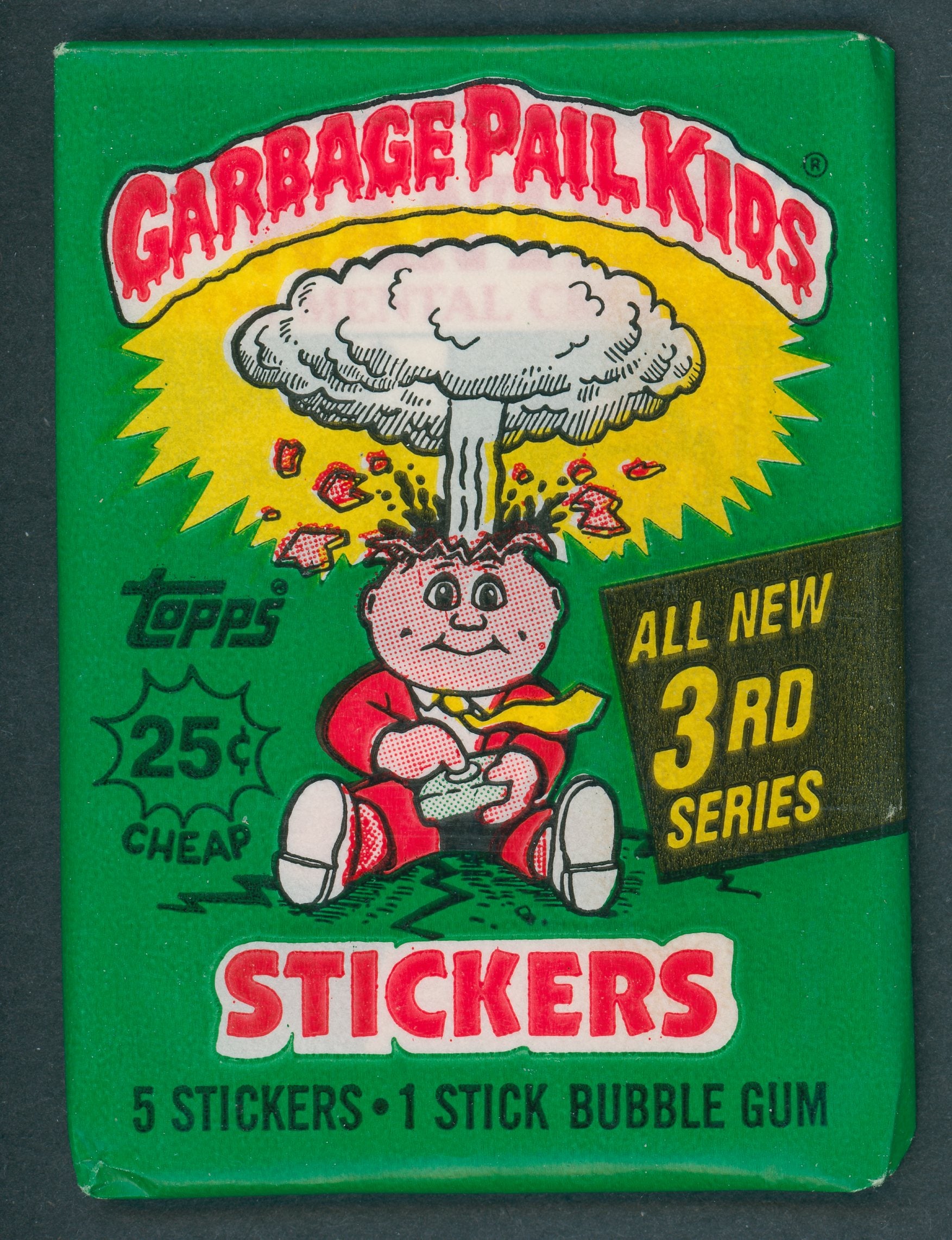 1986 Topps Garbage Pail Kids Series 3 Unopened Wax Pack (w/ price) (Canada)