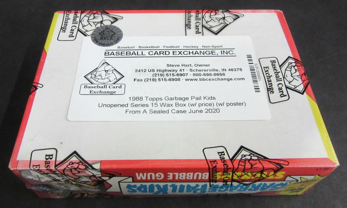 1988 Topps Garbage Pail Kids Series 15 Unopened Wax Box (w/ price) (Poster) (FASC)